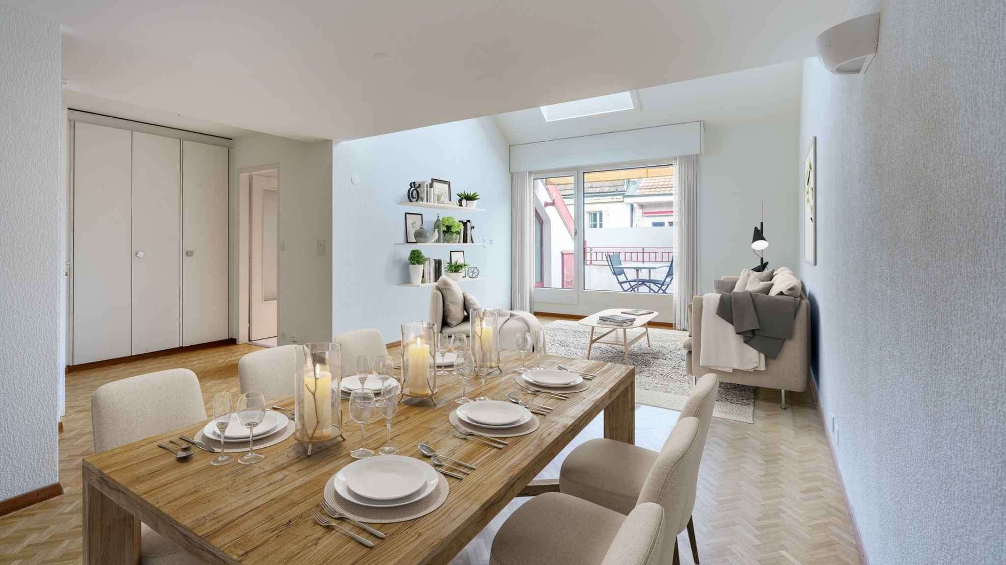 Attique en duplex aux Eaux-Vives