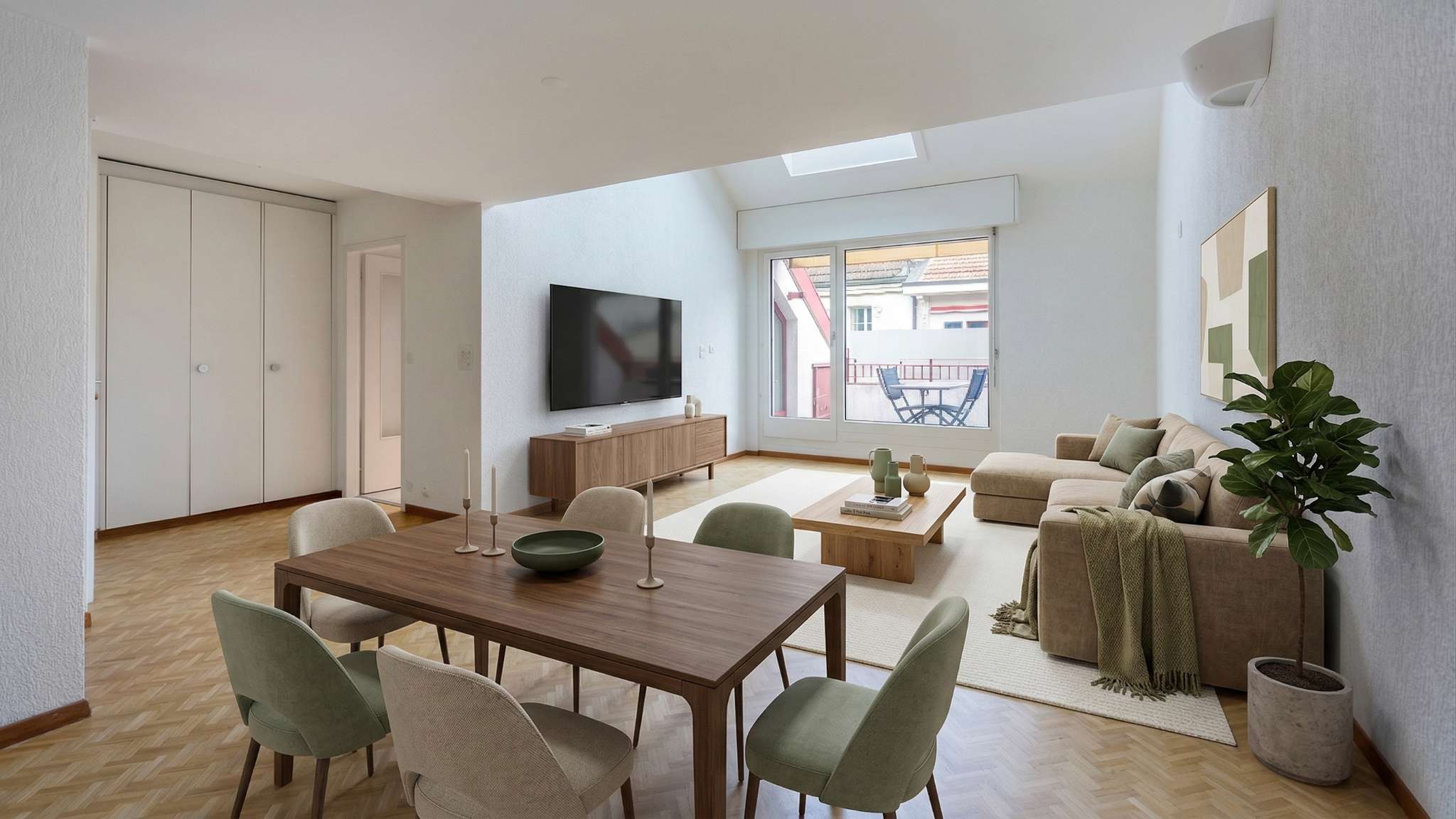 Attique en duplex aux Eaux-Vives